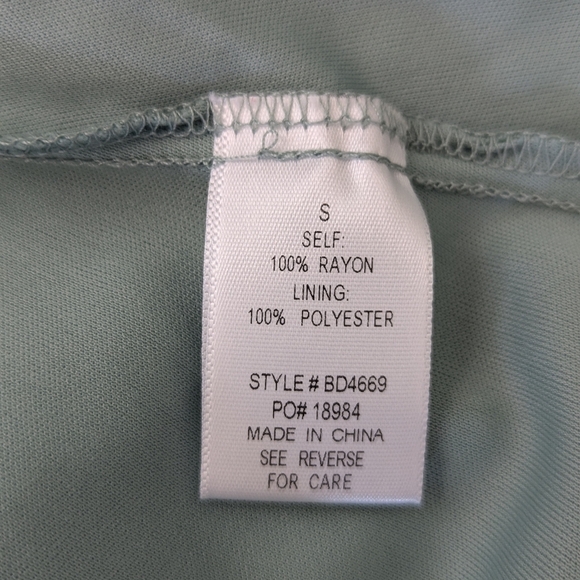 Baltic Born Amelia Sage Green Mini Dress Boho Tiered Ruffle Hem Size S - Picture 8 of 9